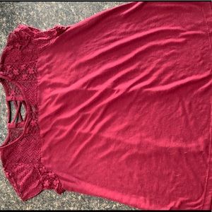 Burgundy womens top